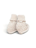 Piccola Desi | Scarpine lana beige trecce