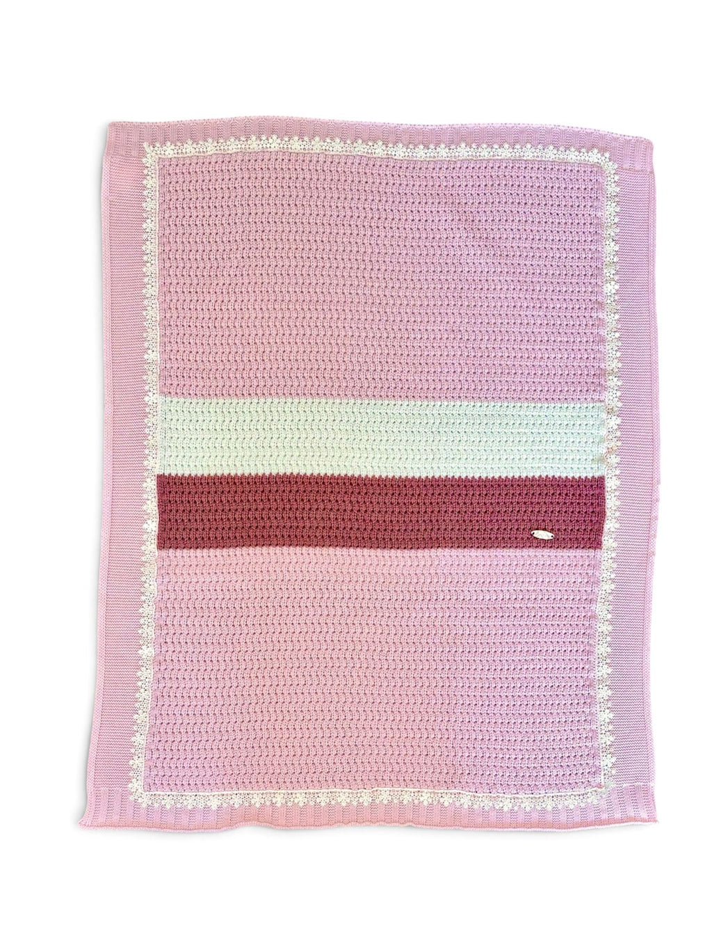 Piccola Desi | Copertina lana rosa panna