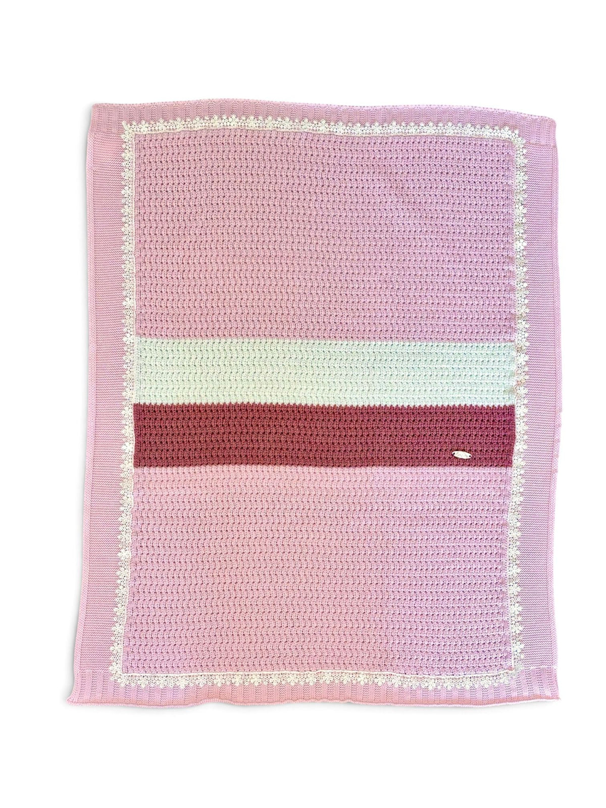 Piccola Desi | Copertina lana rosa panna