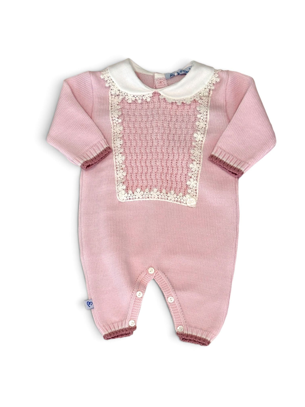 Piccola Desi | Tutina neonata lana rosa