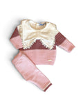Piccola Desi | Completo nascita neonata rosa panna