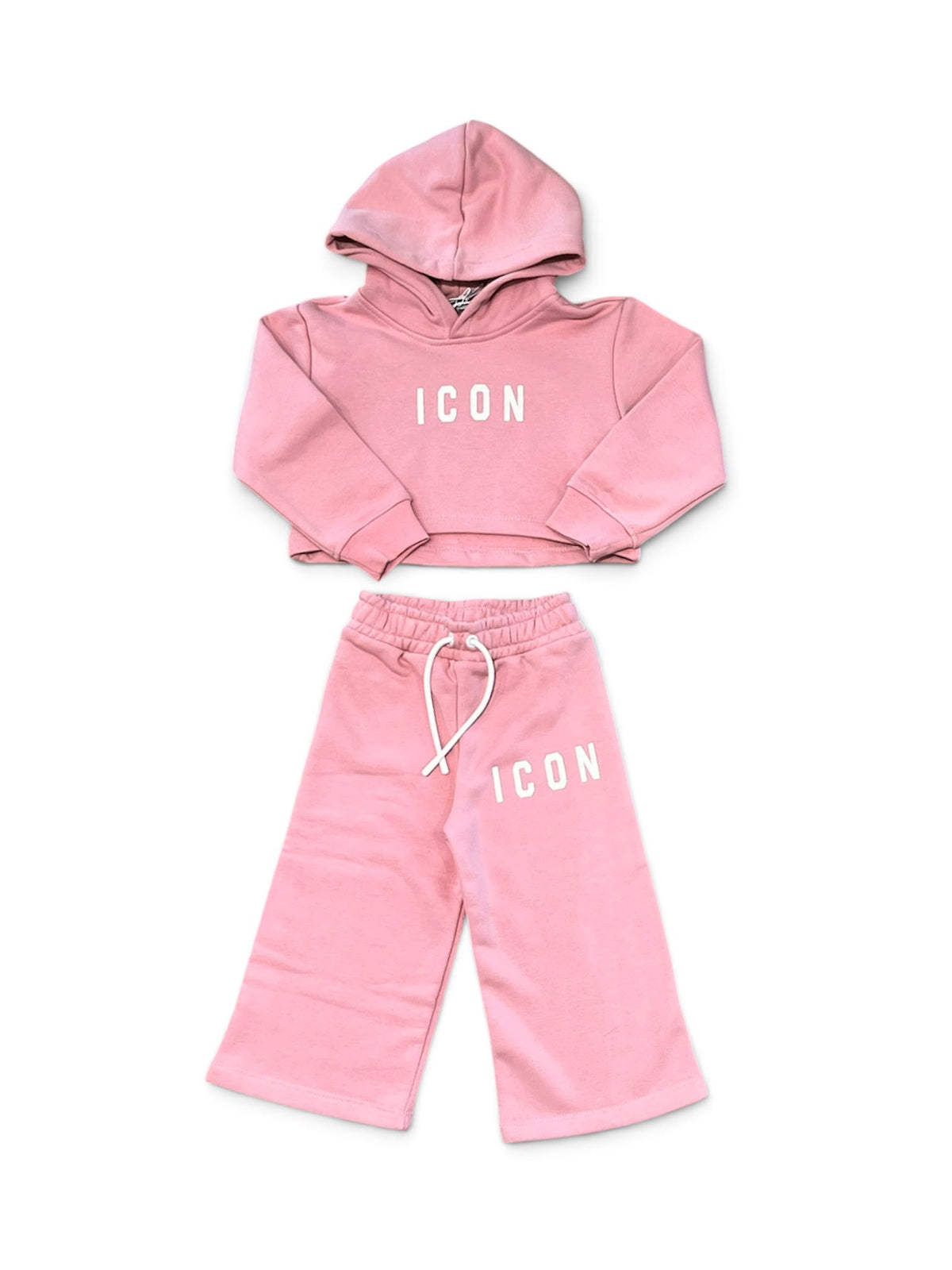 Icon | Tuta rosa cappuccio bambina