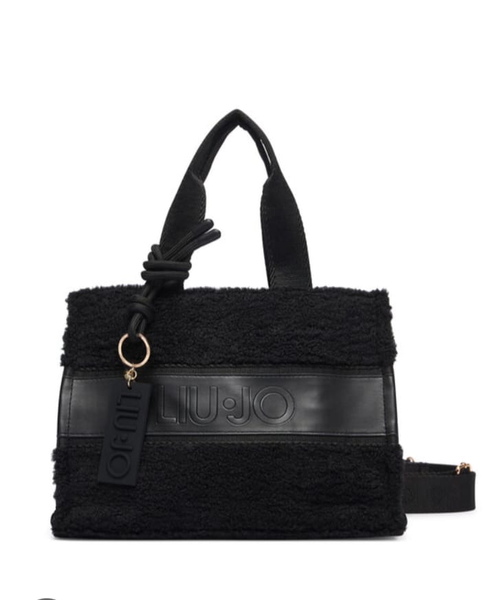 LiuJo | Borsa tote pelle bouclé nera