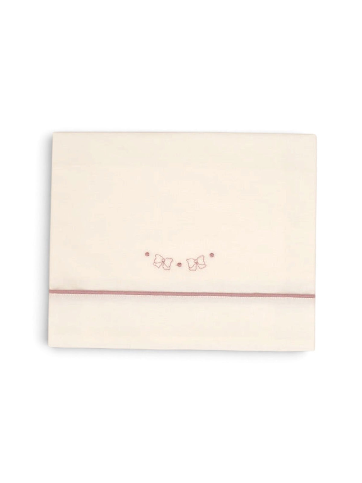 Ninnaoh Pure Love | Lenzuolo bianco rosa fiocchi
