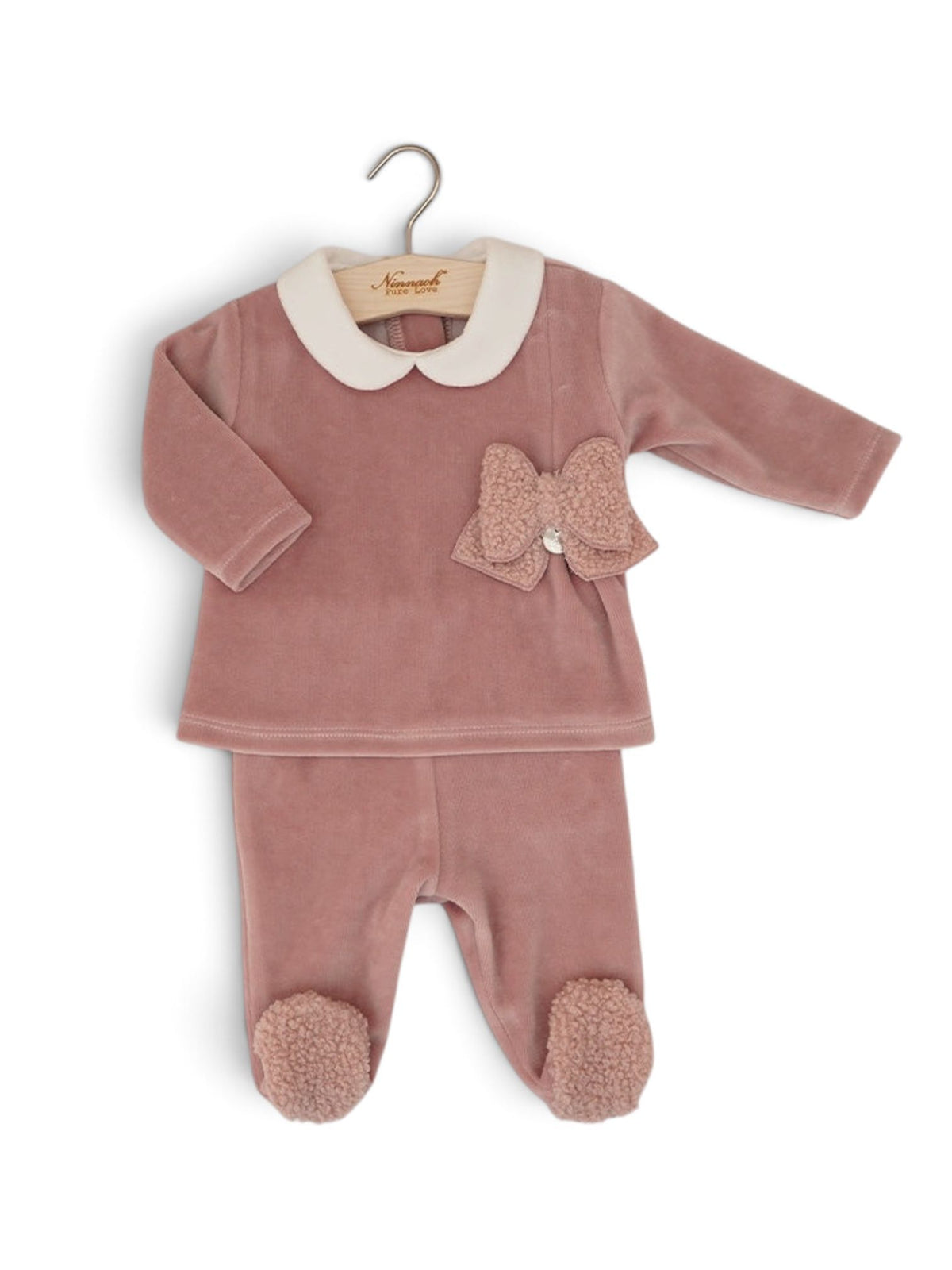 Ninnaoh Pure Love | Completo nascita rosa ciniglia