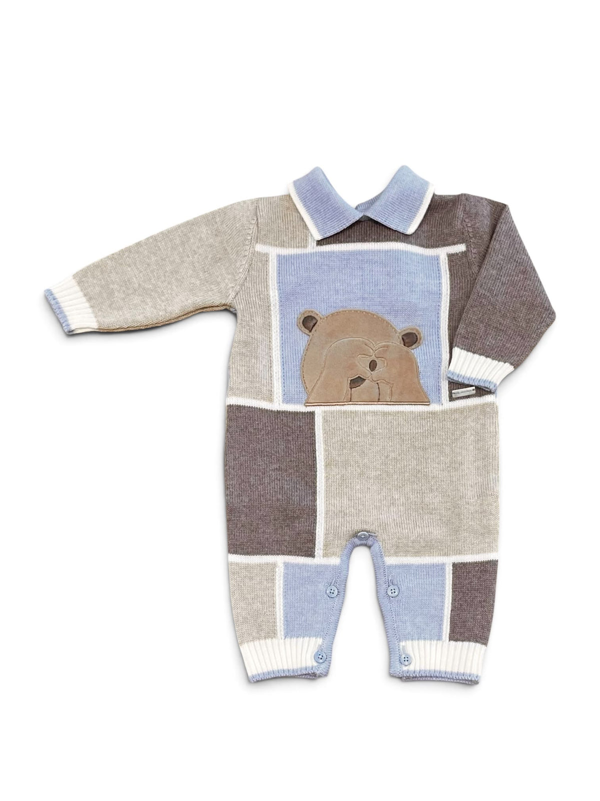 Colorichiari | Tutina cielo tortora beige orsetto