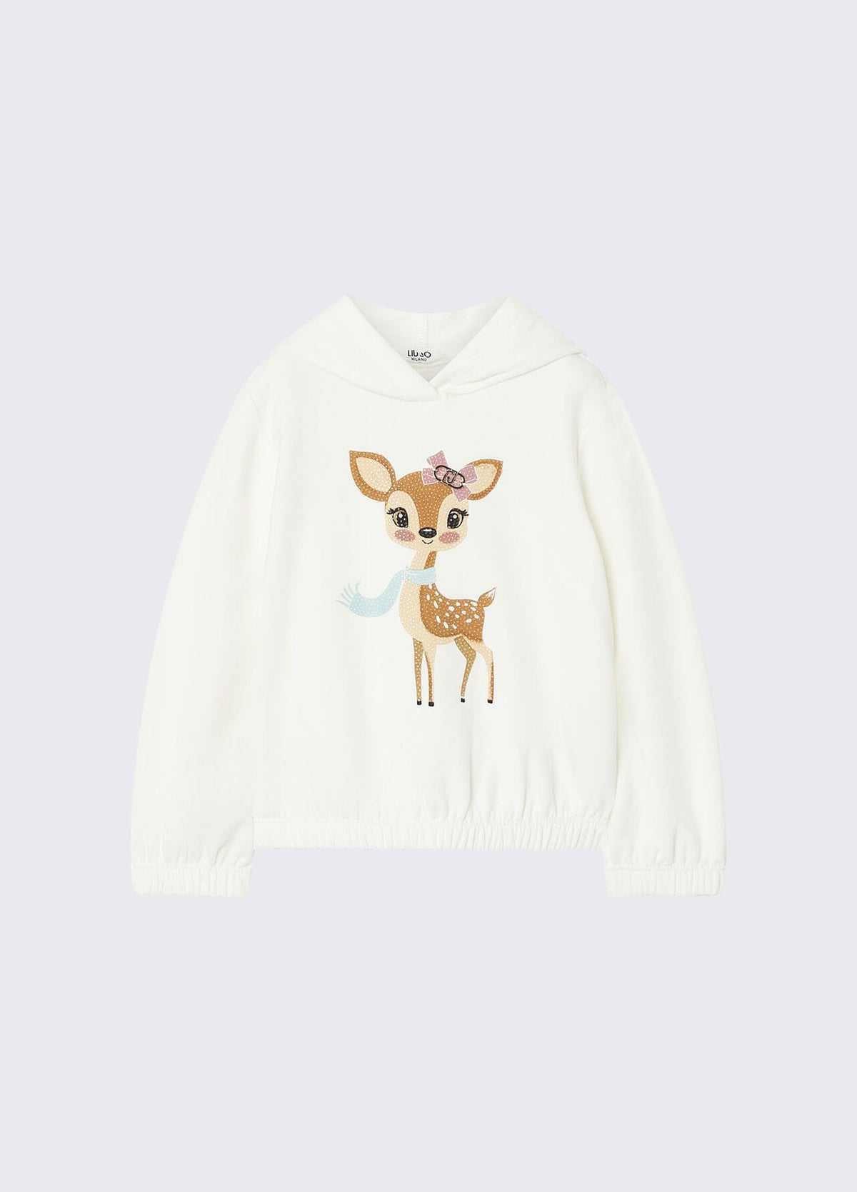 Liujo | Felpa panna cerbiatto cappuccio