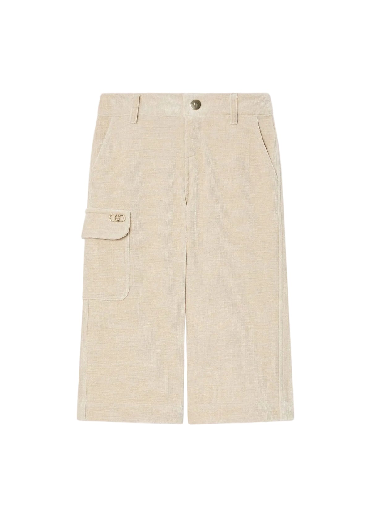 Liujo | Pantalone palazzo beige velluto