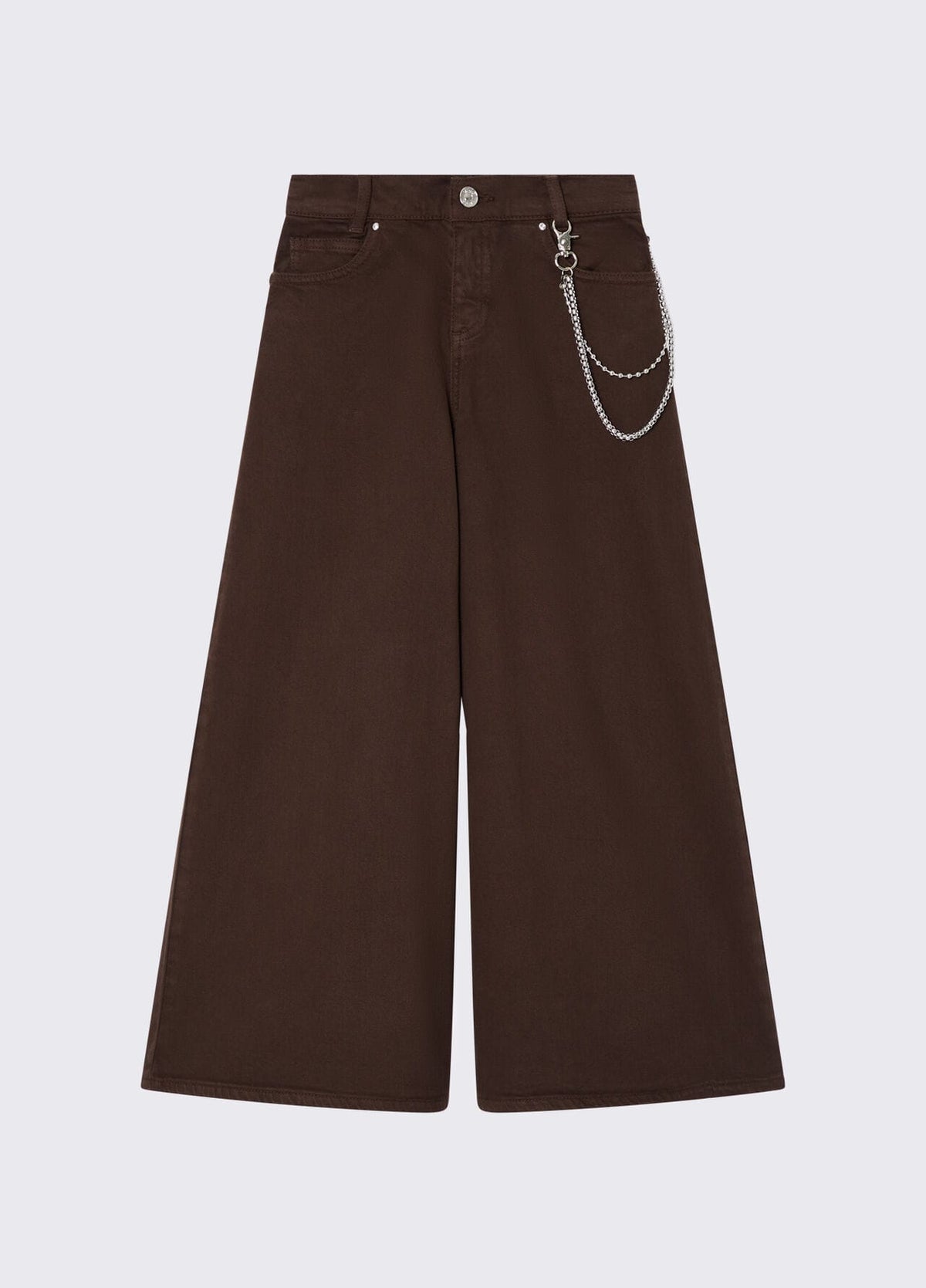 Liujo | Jeans palazzo marrone catenella