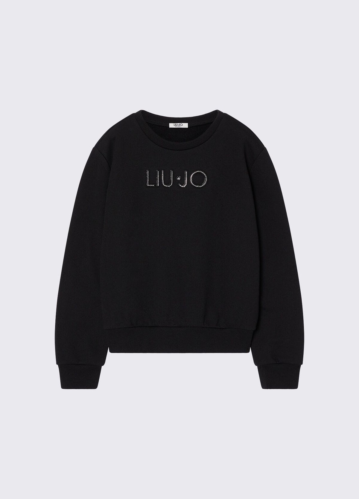 Liujo | Felpa nera logo strass