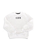 Icon | Felpa bianca girocollo ragazza