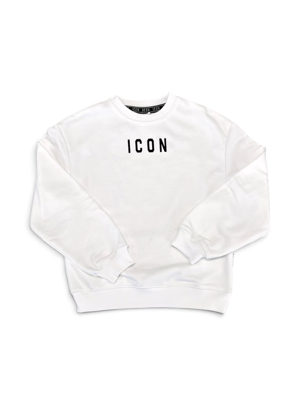 Icon | Felpa bianca girocollo ragazza