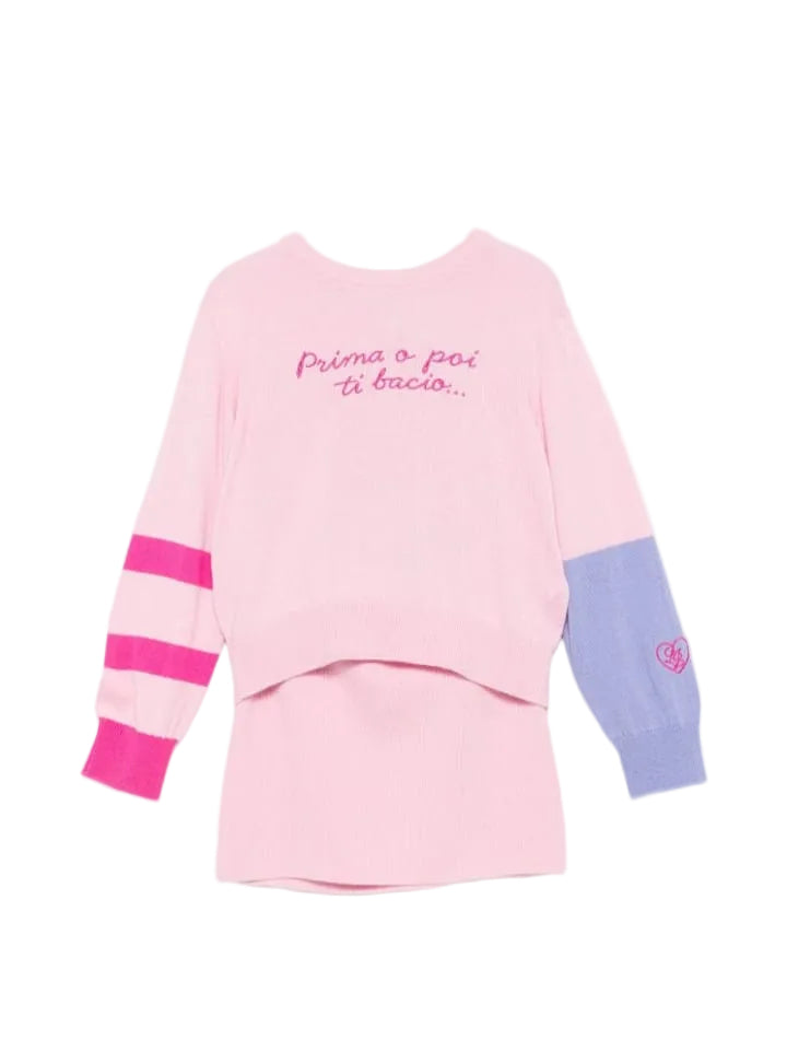 Liujo | Completo maglione + gonna rosa