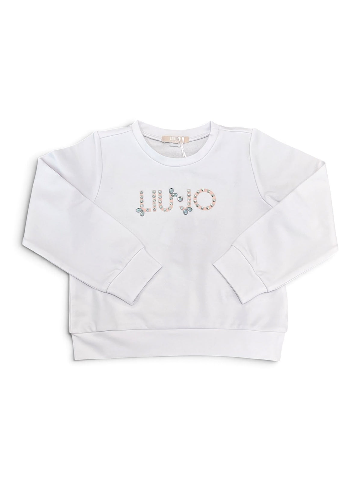Liujo | Felpa bianca strass gocce