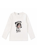 LiuJo | T-shirt bianca nera tigrotta