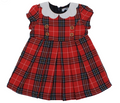 Vestito scozzese rosso bambina