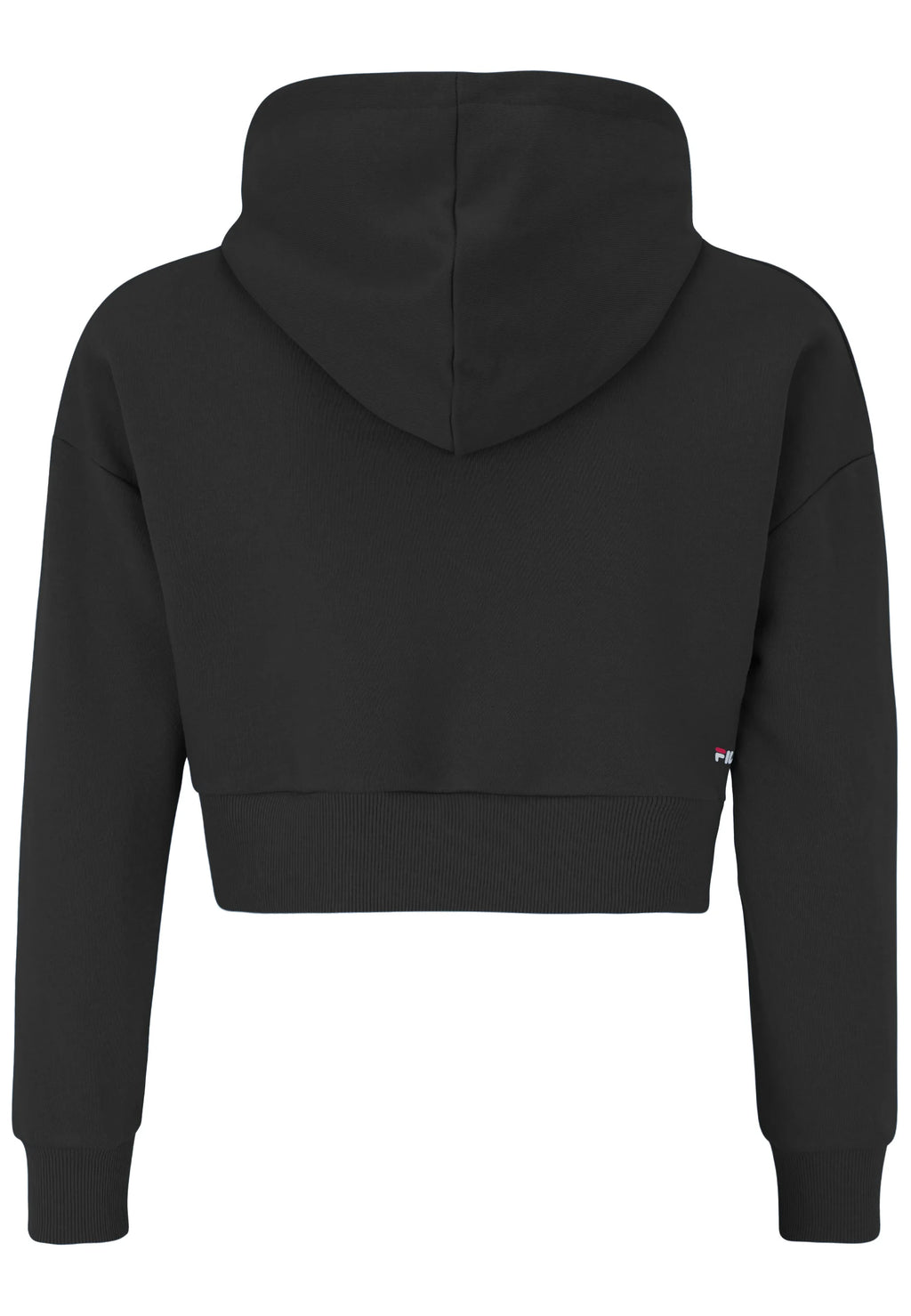 Fila | Felpa cropped nera cappuccio