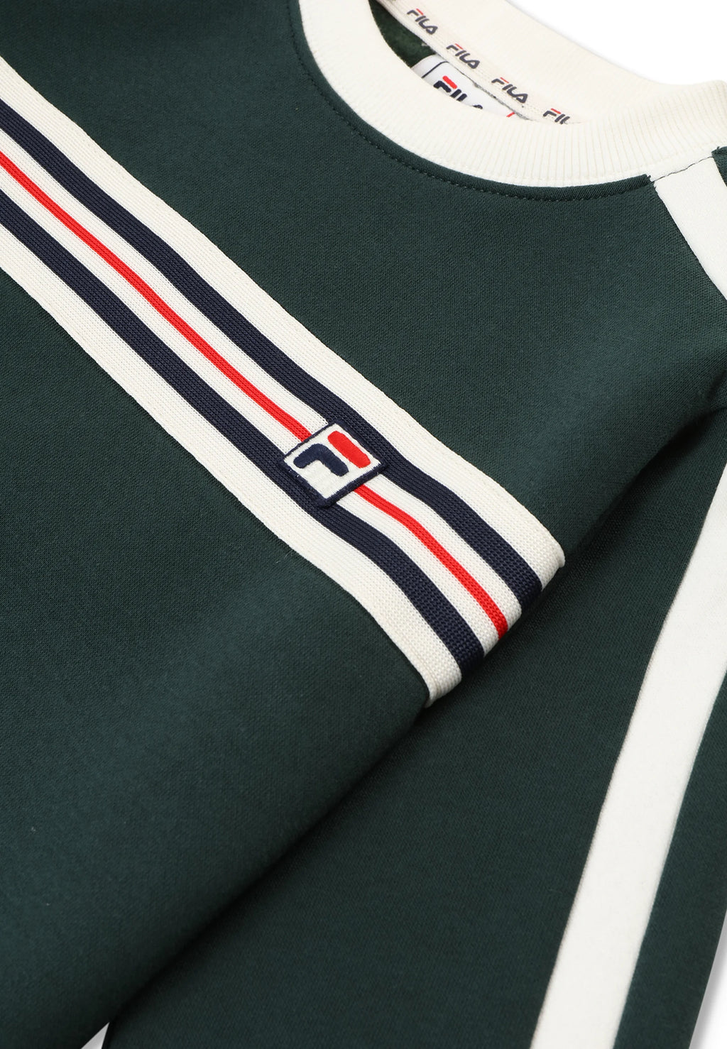 Fila | Felpa verdone bianco girocollo