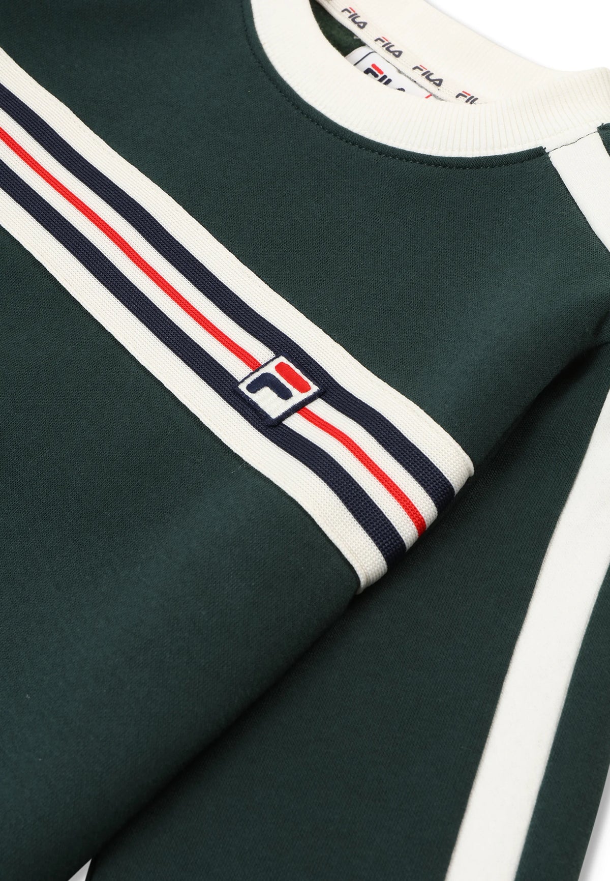 Fila | Felpa verdone bianco girocollo
