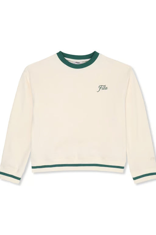 Fila | Felpa panna verde girocollo