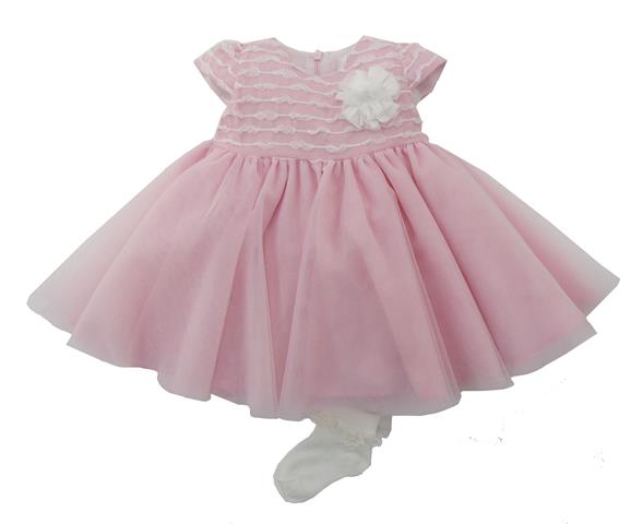 Ninnaoh | Abito cerimonia neonata tulle rosa