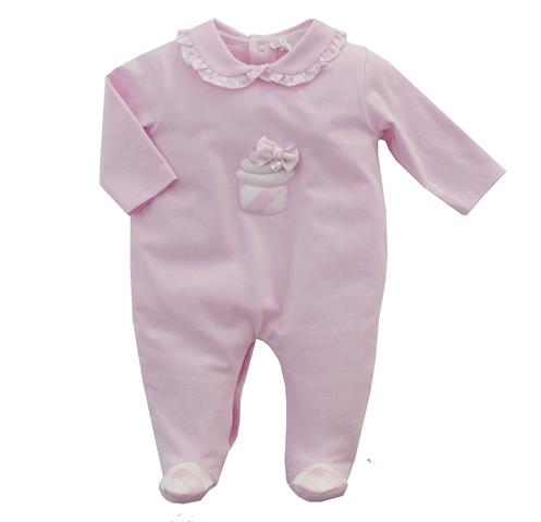 Ninnaoh | Tutina neonata rosa vichy cupcake