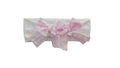Ninnaoh | Fascia capelli neonata bianca rosa vichy