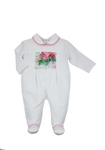 Ninnaoh | Tutina neonata fiori fucsia