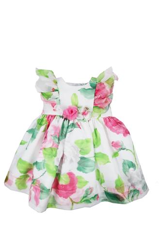Ninnaoh | Abito fiori fucsia verdi