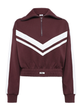 Fila | Felpa cropped half zip burgundy