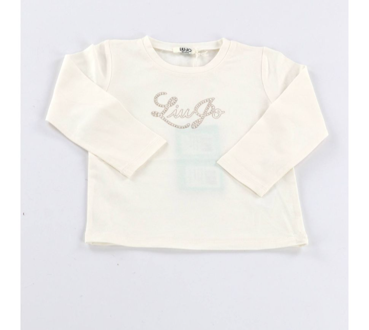 LiuJo | T-shirt panna oro borchie