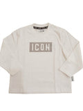 Icon | T-shirt m/l bianca strass neri