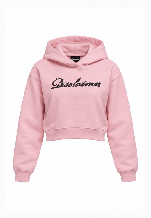 Disclaimer | Felpa corta cappuccio rosa