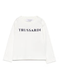 Trussardi | T-shirt neonato panna logo floccato